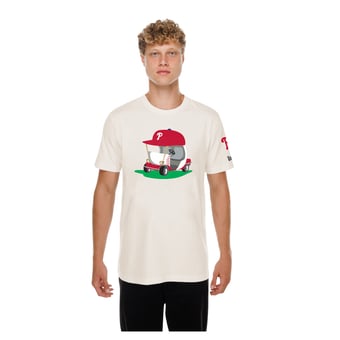 Men's New Era  Natural Philadelphia Phillies Golf Mascot T-Shirt