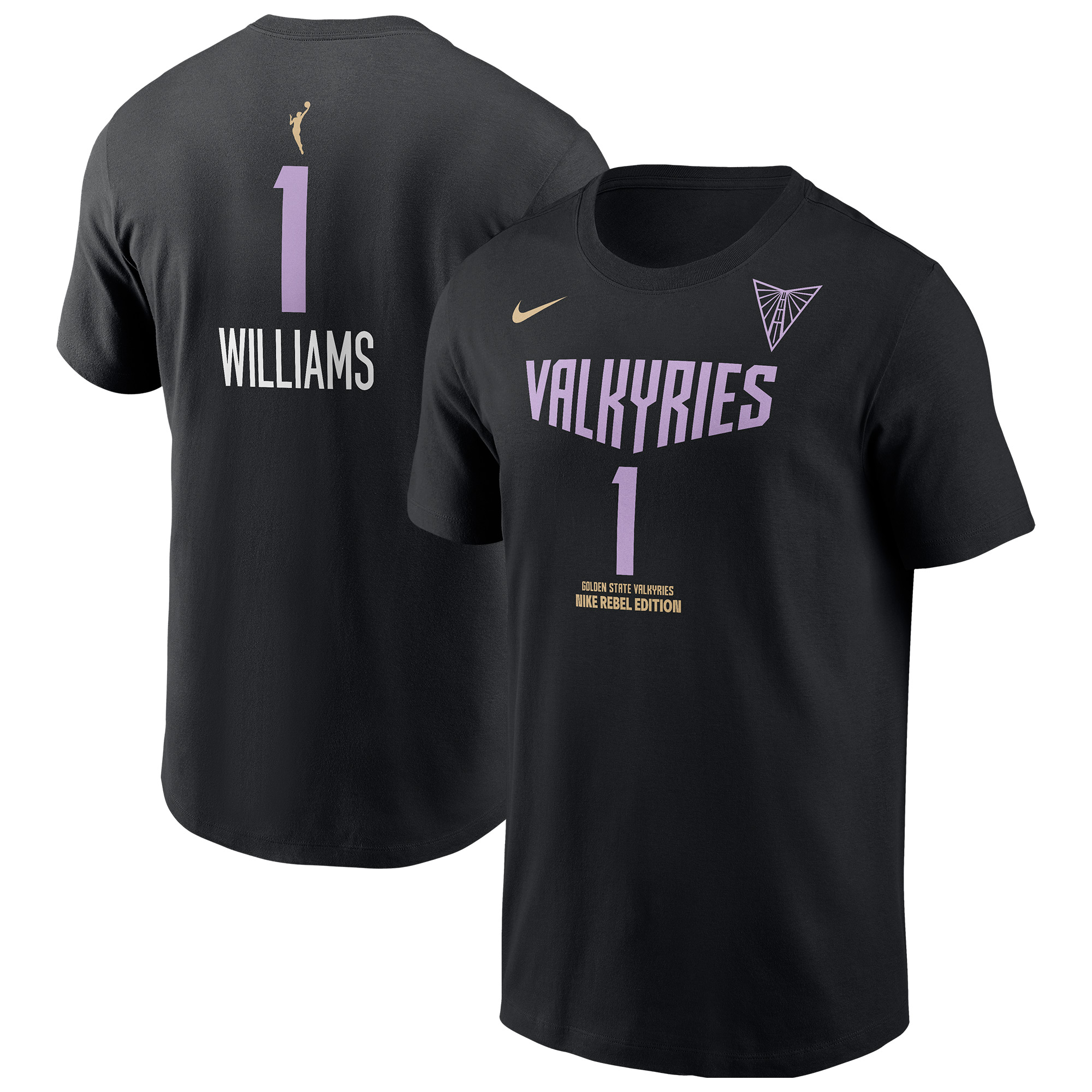 Men's Nike Gabby Williams Black Golden State Valkyries Name & Number Rebel Edition T-Shirt