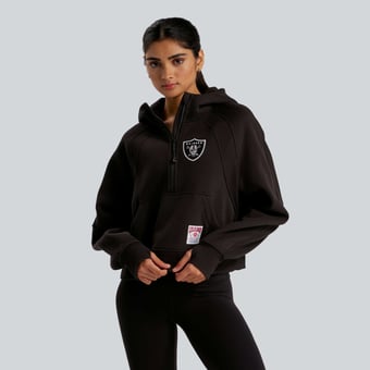 Women's lululemon  Black Las Vegas Raiders Scuba Oversized Half-Zip Hoodie