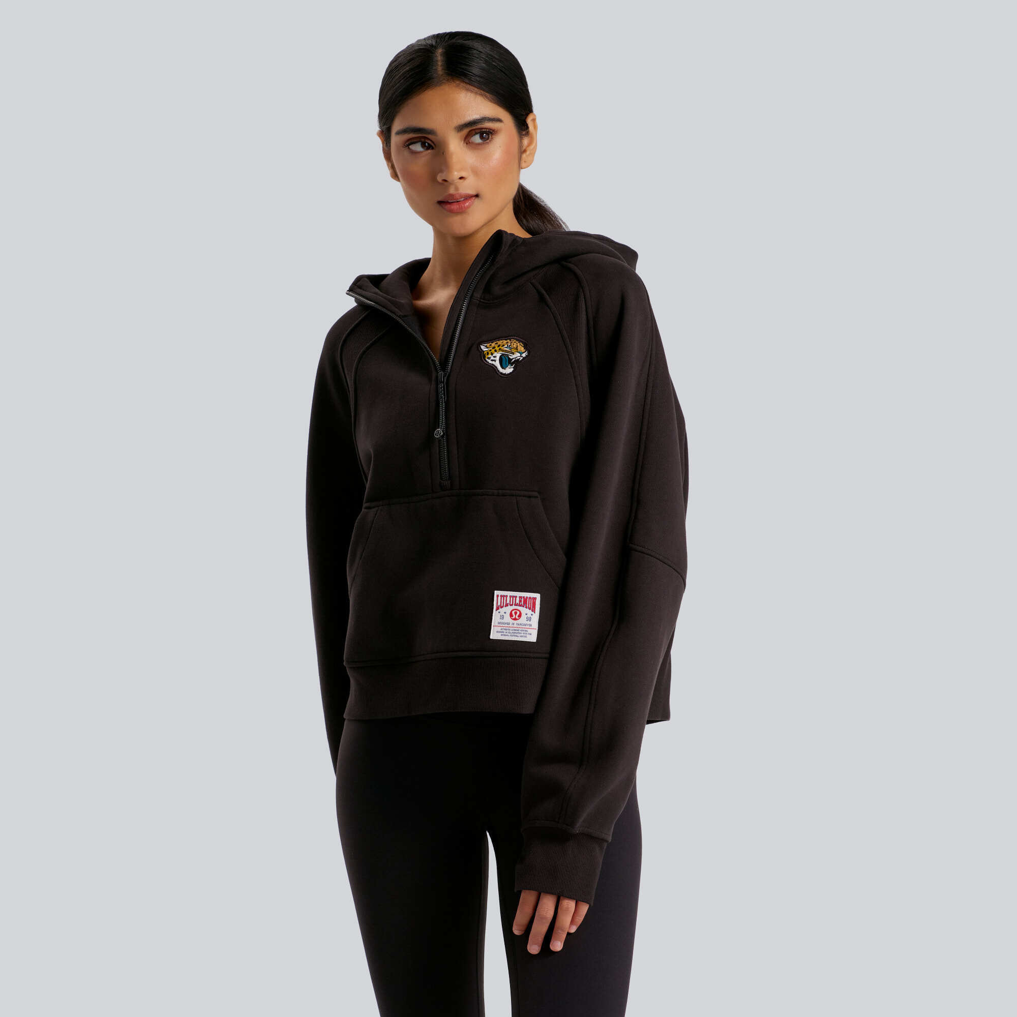 Women's lululemon  Black Jacksonville Jaguars Scuba Oversized Half-Zip Hoodie