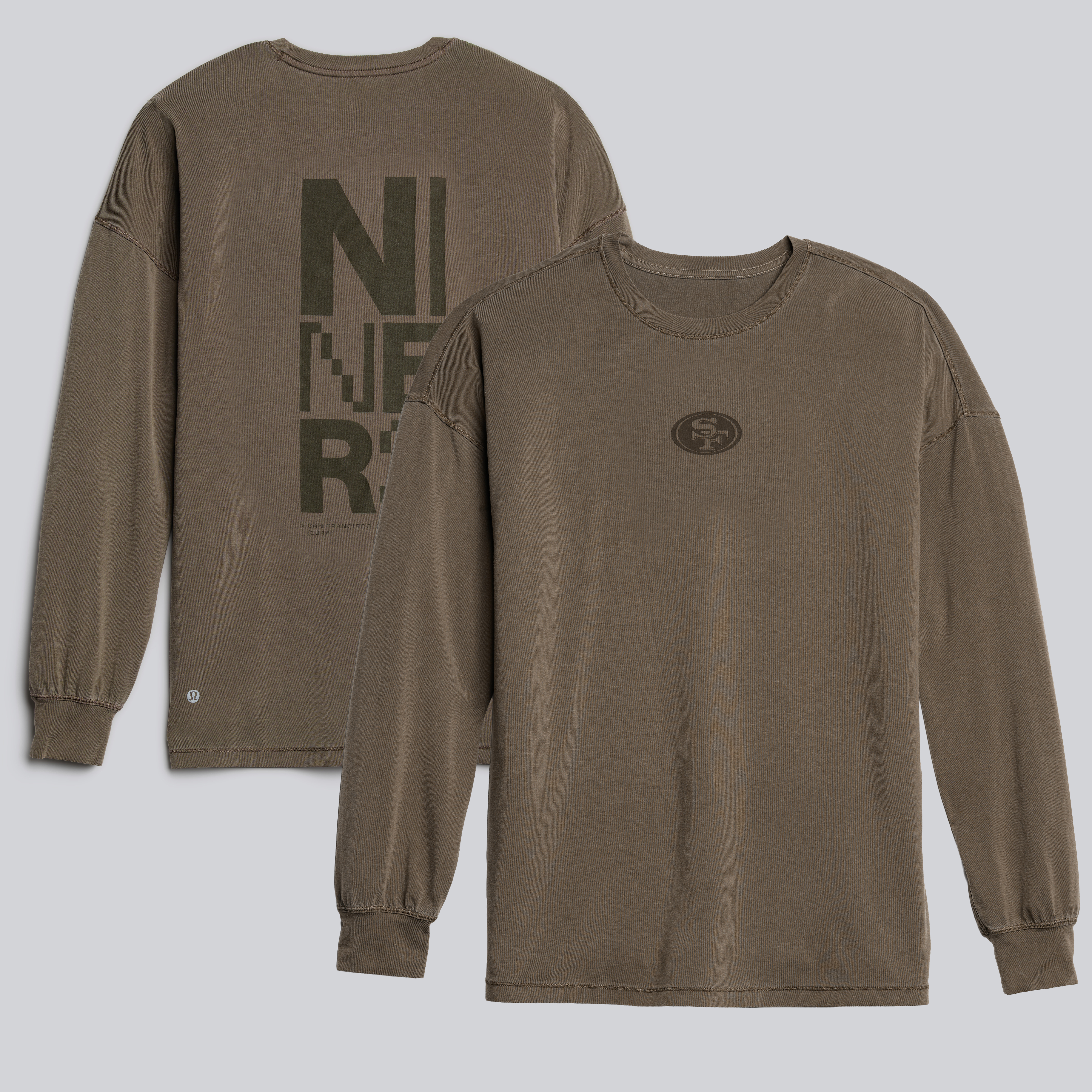 Women's lululemon Solid Nomad San Francisco 49ers Easy Set Relaxed Fit Long Sleeve T-Shirt
