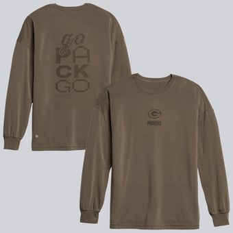 Women's lululemon Solid Nomad Green Bay Packers Easy Set Relaxed Fit Long Sleeve T-Shirt