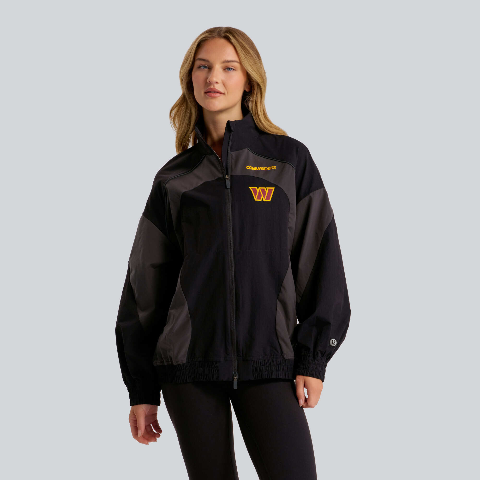 Women's lululemon Black Washington Commanders Ventilated Oversized Track Jacket
