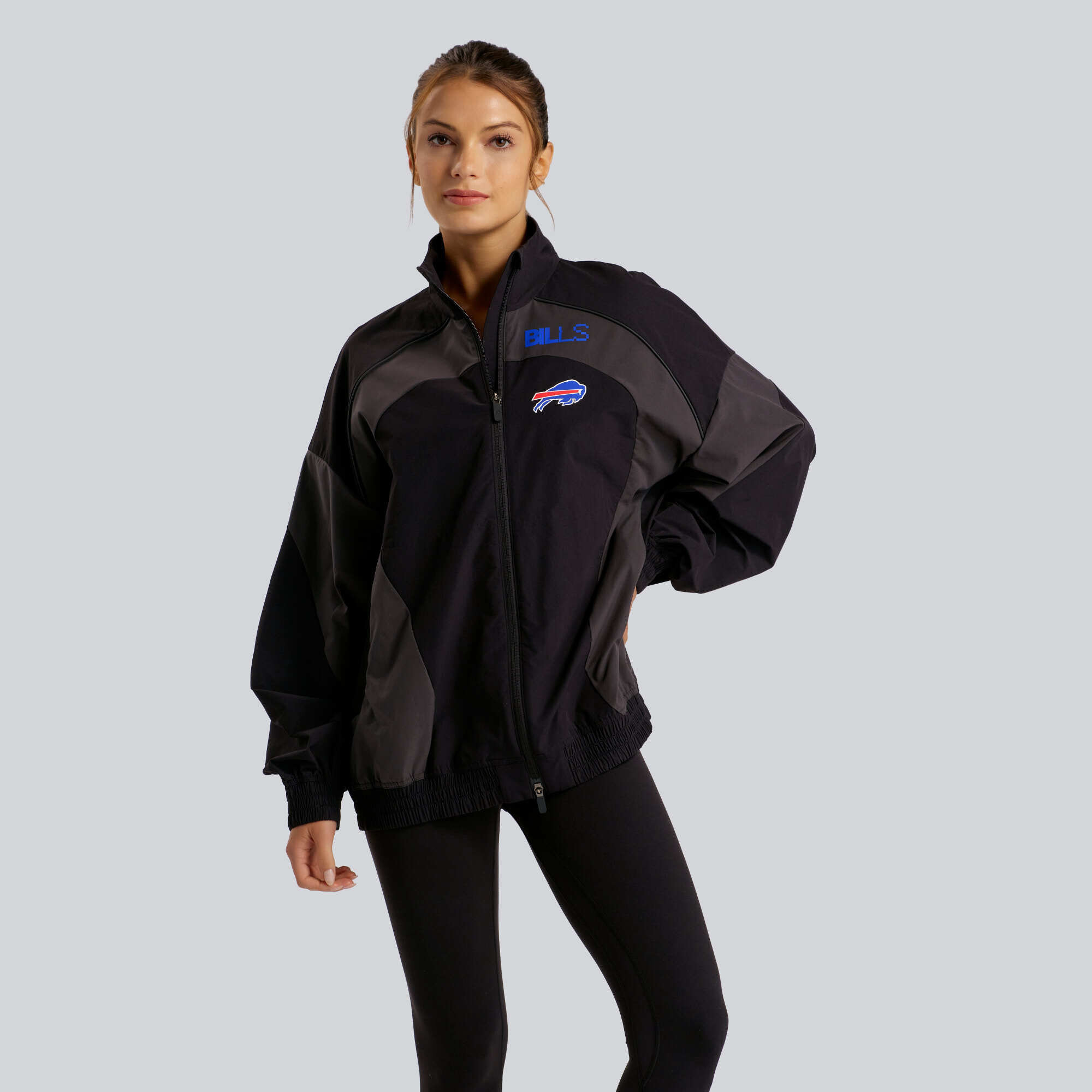 Women's lululemon Black Buffalo Bills Ventilated Oversized Track Jacket