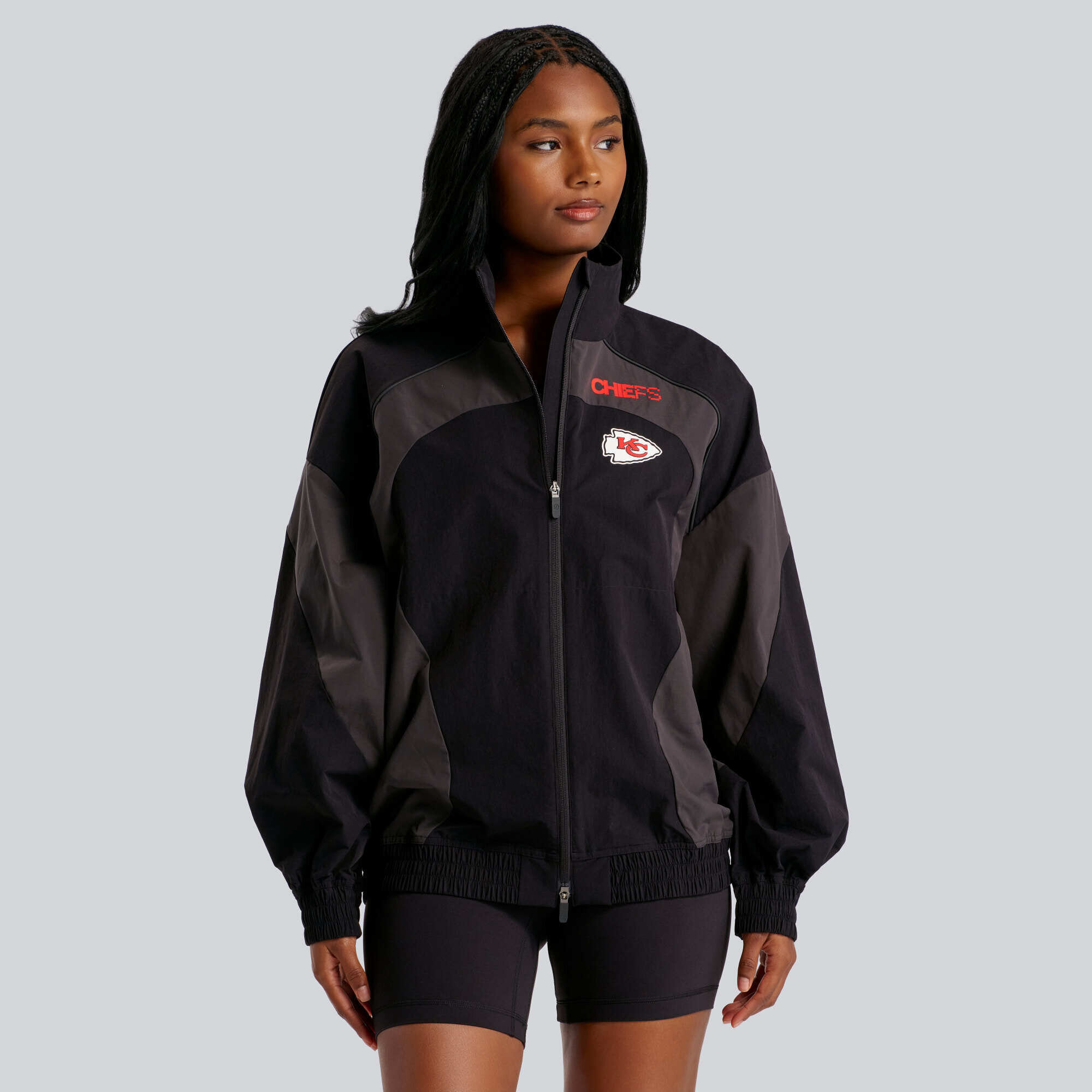 Women's lululemon Black Kansas City Chiefs Ventilated Oversized Track Jacket
