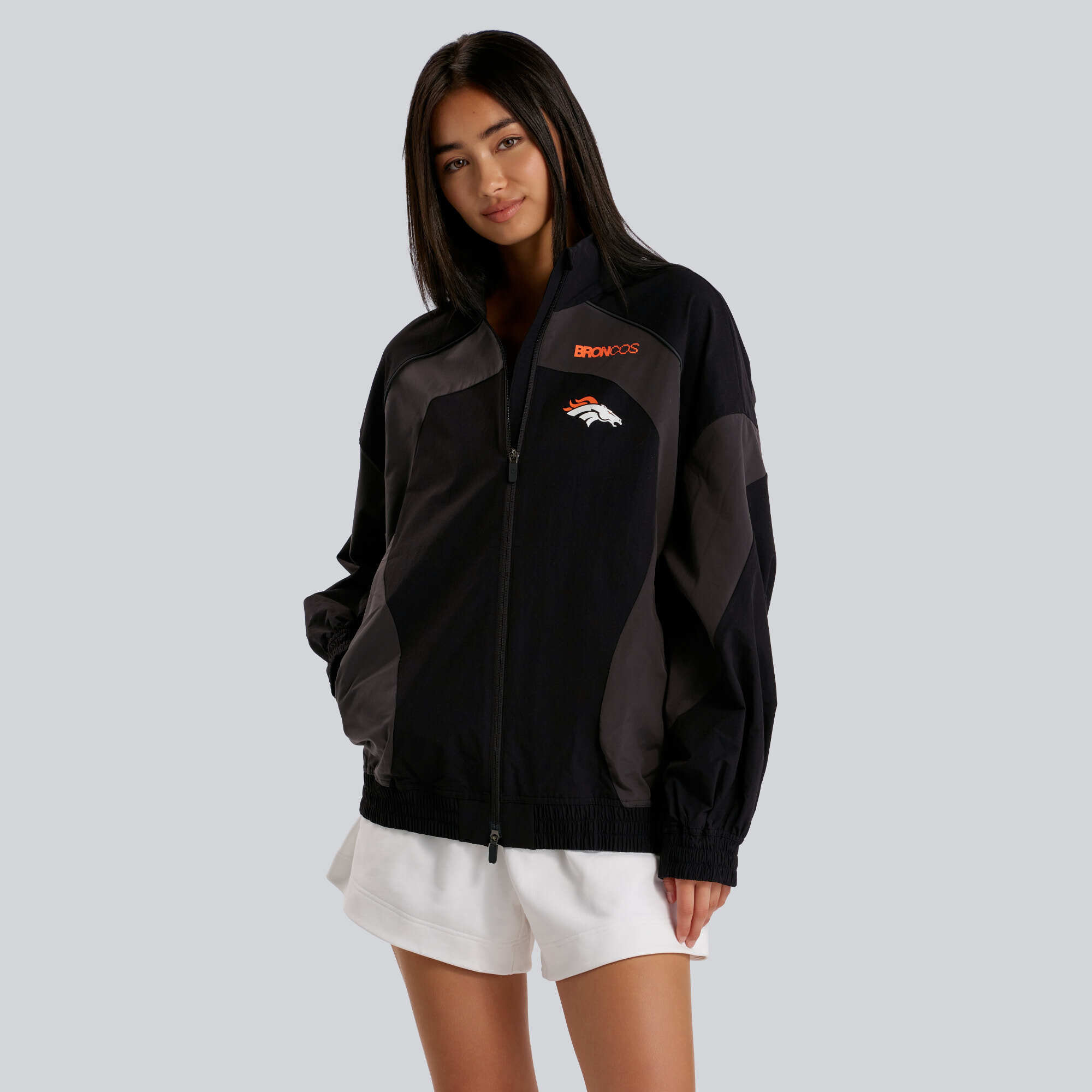 Women's lululemon Black Denver Broncos Ventilated Oversized Track Jacket