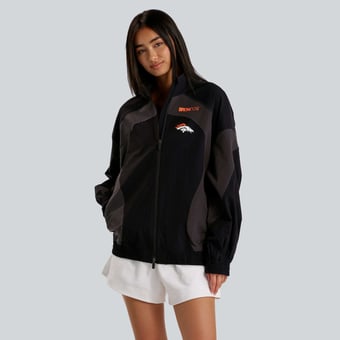 Women's lululemon Black Denver Broncos Ventilated Oversized Track Jacket