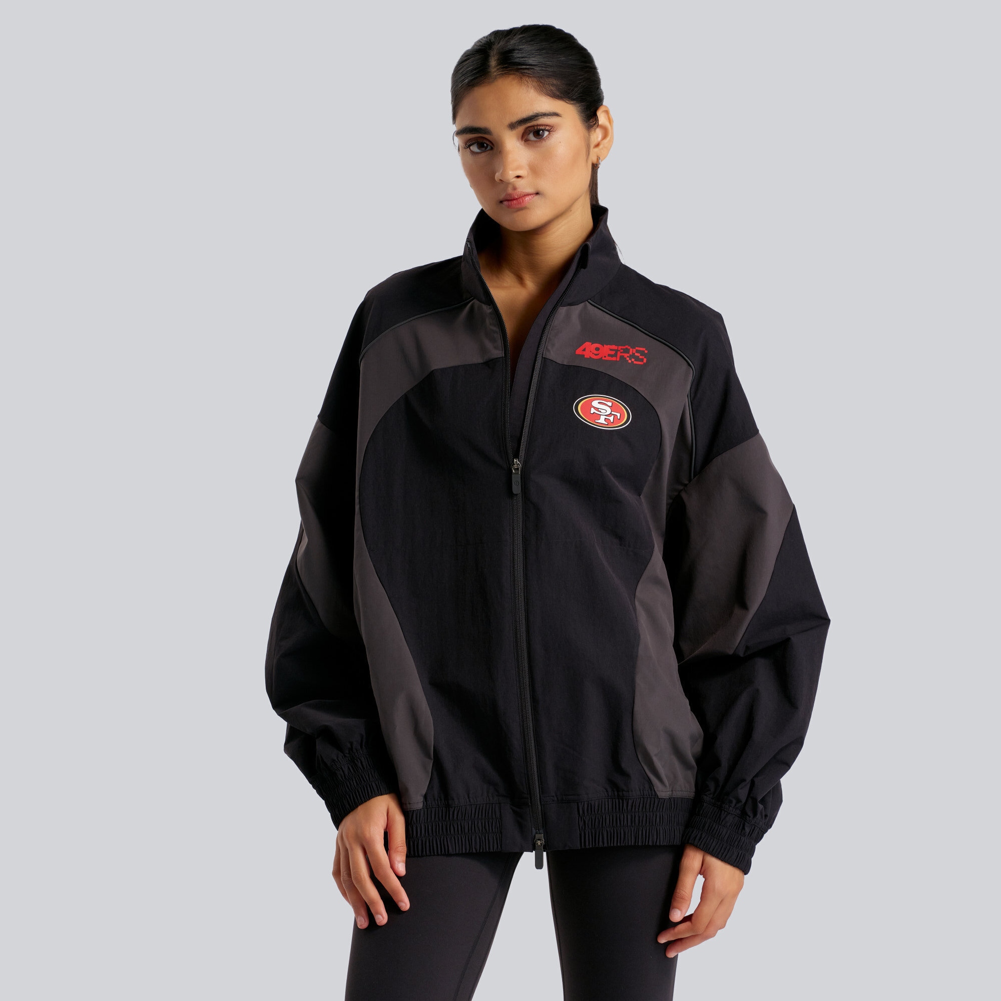 Women's lululemon Black San Francisco 49ers Ventilated Oversized Track Jacket