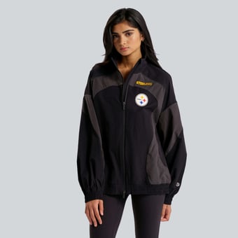 Women's lululemon Black Pittsburgh Steelers Ventilated Oversized Track Jacket