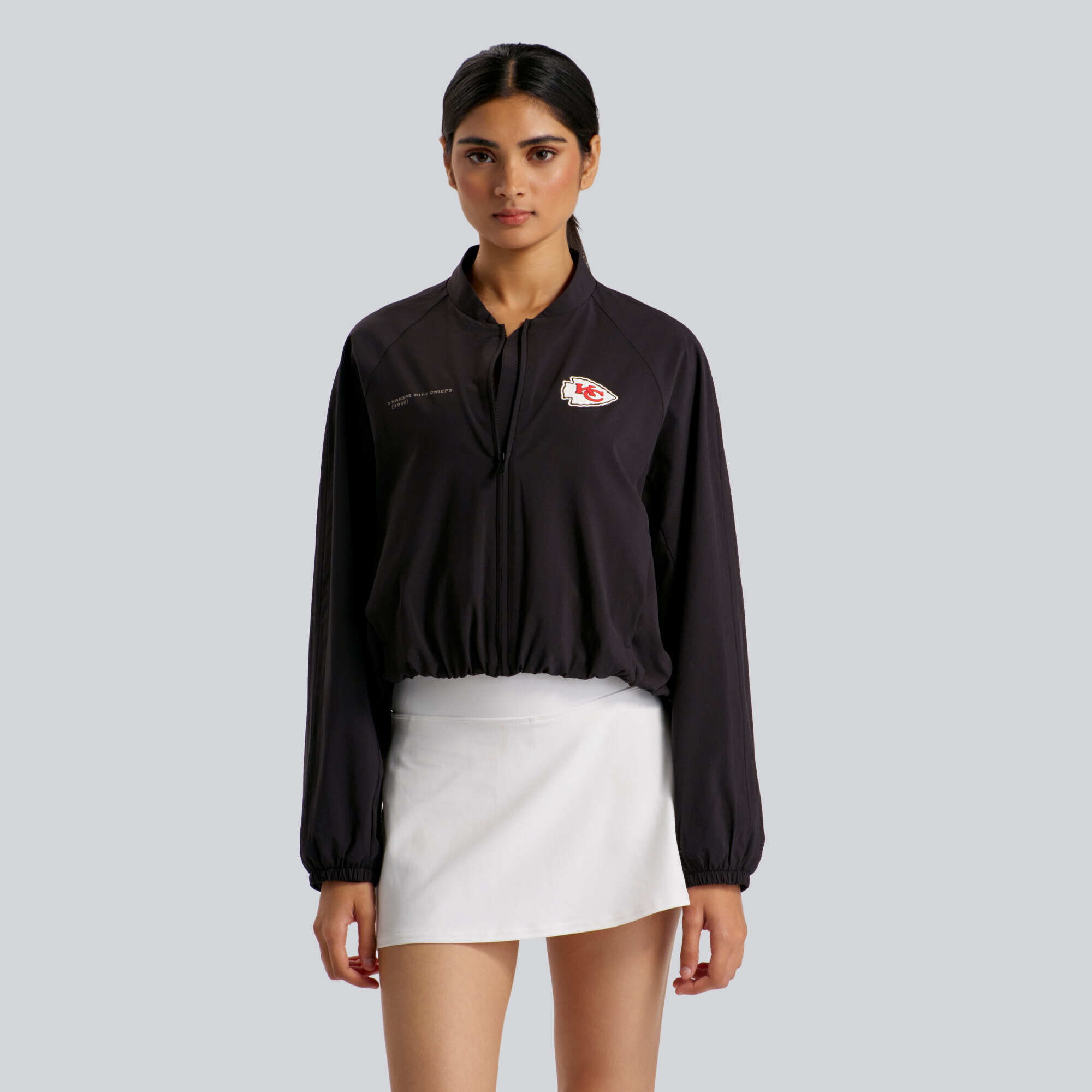 Women's lululemon Black Kansas City Chiefs Breezily Full-Zip Bomber Jacket