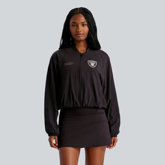 Women's lululemon  Black Las Vegas Raiders Breezily Full-Zip Bomber Jacket
