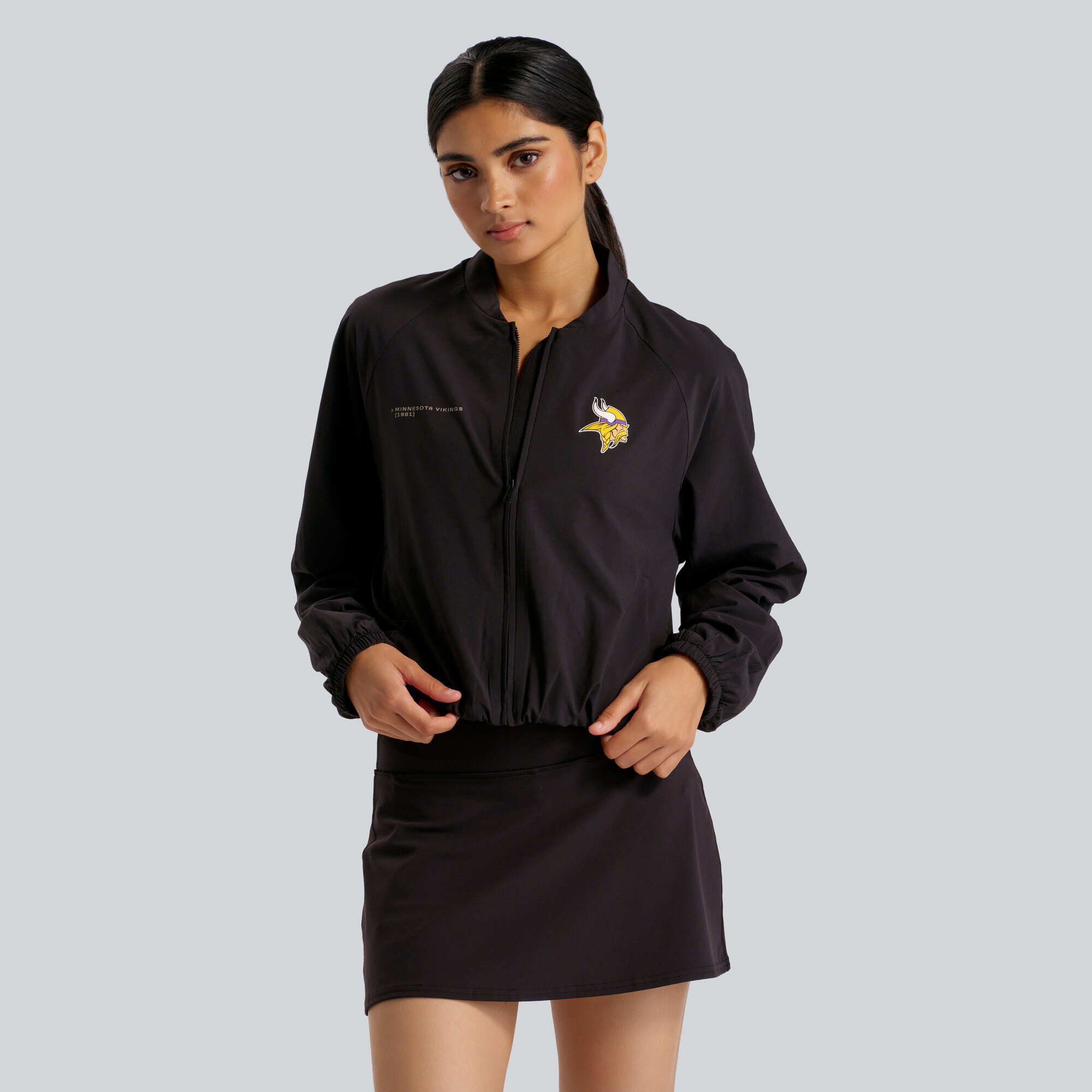 Women's lululemon  Black Minnesota Vikings Breezily Full-Zip Bomber Jacket