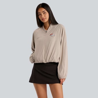 Women's lululemon  Downtown Tan Denver Broncos Breezily Full-Zip Bomber Jacket