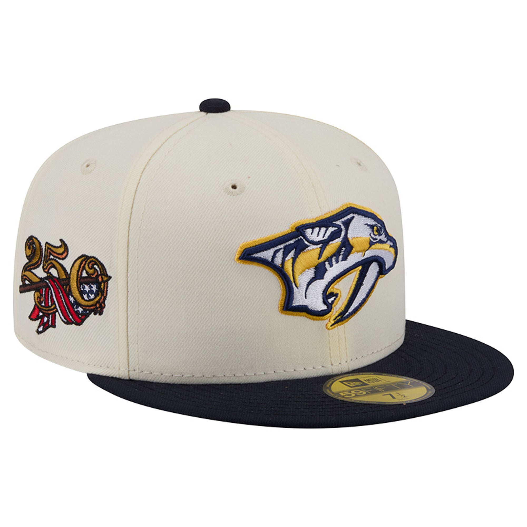 Men's New Era  Cream Nashville Predators America's 250th Two-Tone 59FIFTY Fitted Hat