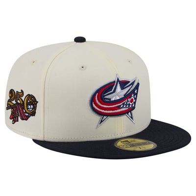 Men's New Era  Cream Columbus Blue Jackets America's 250th Two-Tone 59FIFTY Fitted Hat