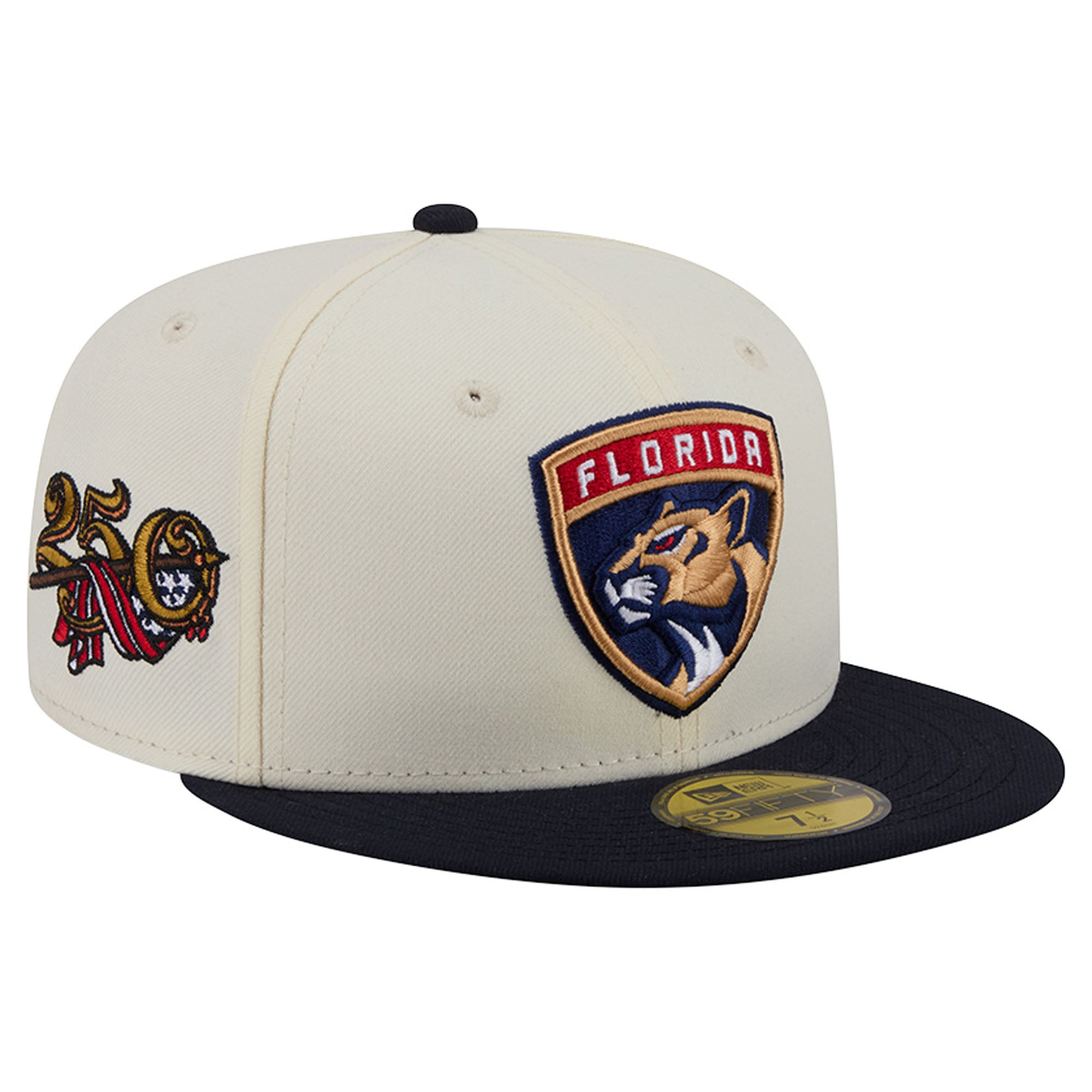 Men's New Era  Cream Florida Panthers America's 250th Two-Tone 59FIFTY Fitted Hat