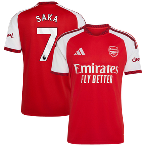 Maillot Domicile Arsenal adidas 2026-27 avec flocage Saka 7, vue 1
