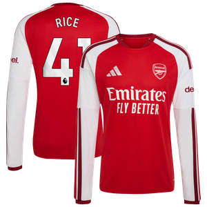 Maillot Domicile manches longues Arsenal adidas 2025-27 avec flocage Rice 41, vue 1