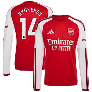 Maillot Domicile manches longues Arsenal adidas 2025-27 avec flocage Gyökeres 14, vue 2