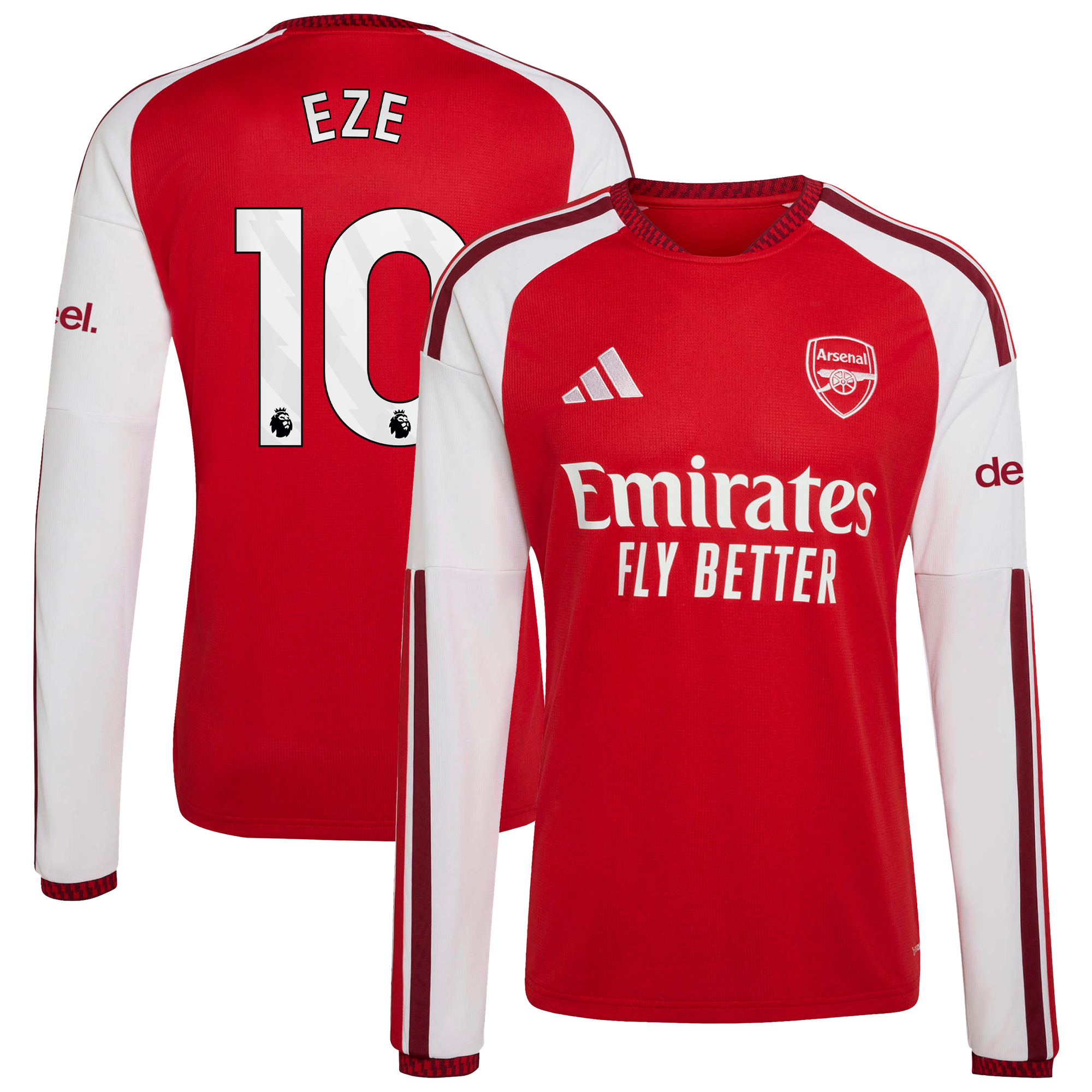 Maillot Domicile manches longues Arsenal adidas 2026-27 avec flocage Eze 10