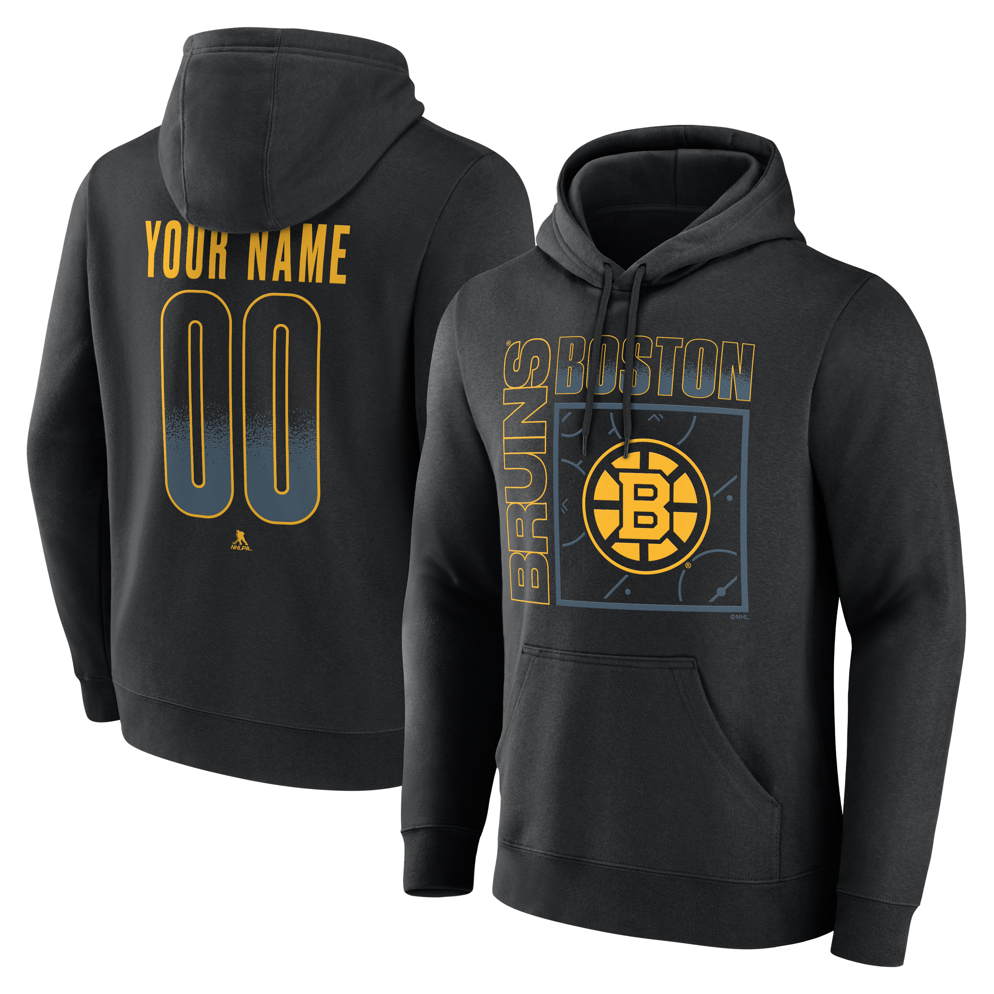 Men’s Black Boston Bruins Big & Tall Home Ice Pop Personalized Name & Number Hoodie Men’s Black Boston Bruins Big & Tall Home Ice Pop Personalized Name & Number Hoodie