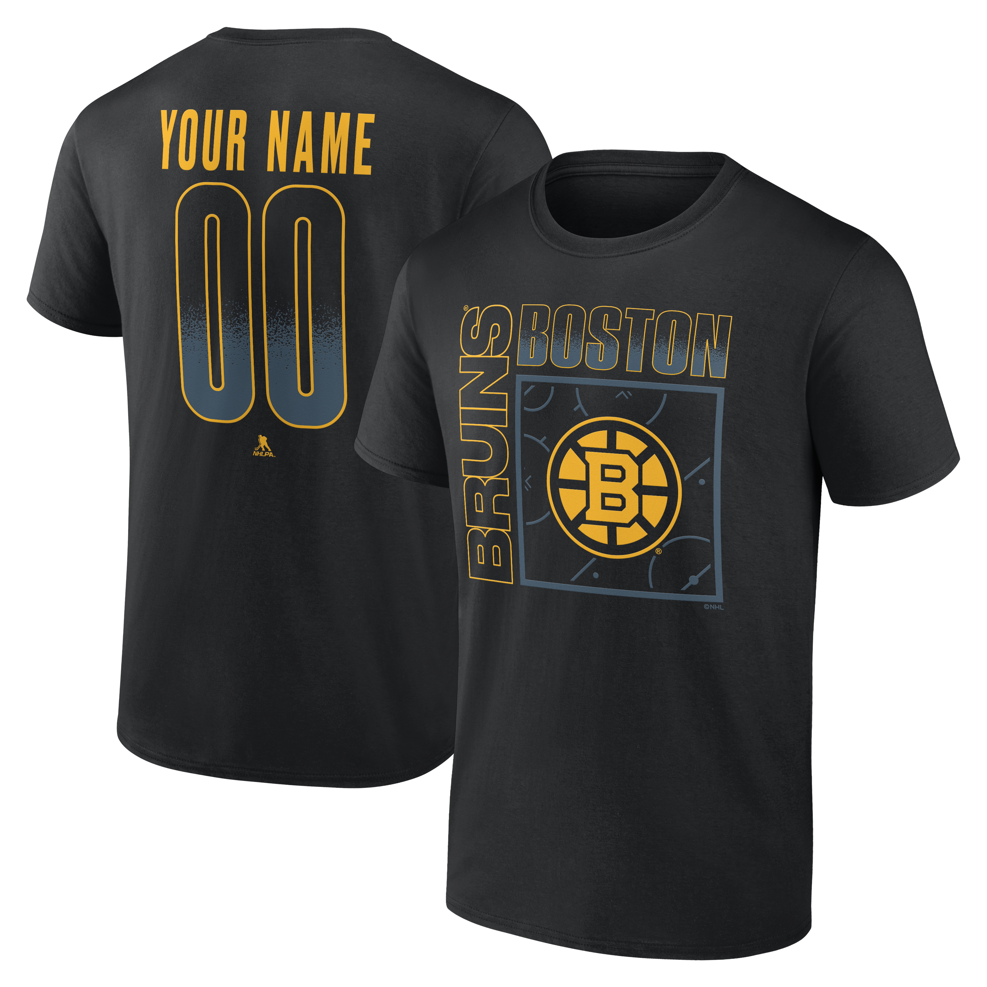 Men’s Black Boston Bruins Big & Tall Home Ice Pop Personalized Name & Number T-Shirt Men’s Black Boston Bruins Big & Tall Home Ice Pop Personalized Name & Number T-Shirt