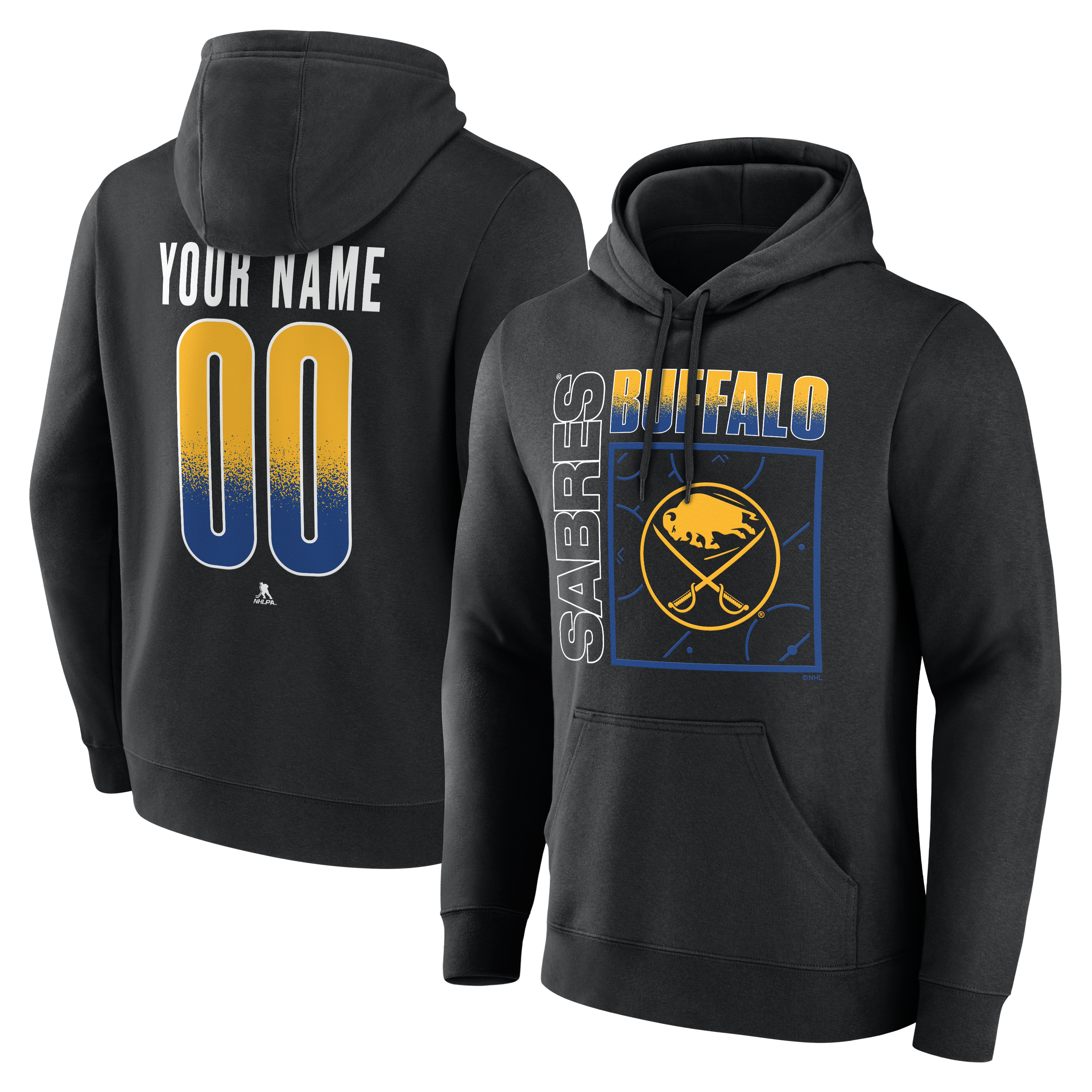 Men’s Black Buffalo Sabres Big & Tall Home Ice Pop Personalized Name & Number Hoodie Men’s Black Buffalo Sabres Big & Tall Home Ice Pop Personalized Name & Number Hoodie