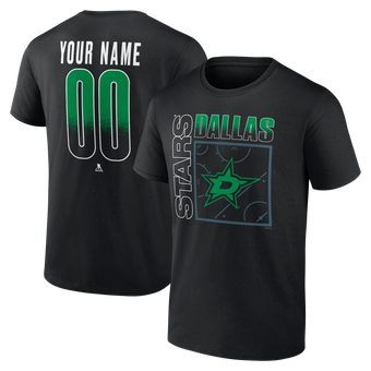 Men's Black Dallas Stars  Home Ice Pop Personalized Name & Number T-Shirt