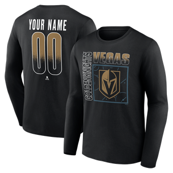 Men's Black Vegas Golden Knights  Home Ice Pop Personalized Name & Number Long Sleeve T-Shirt