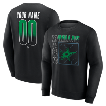 Men's Black Dallas Stars  Home Ice Pop Personalized Name & Number Sweatshirt
