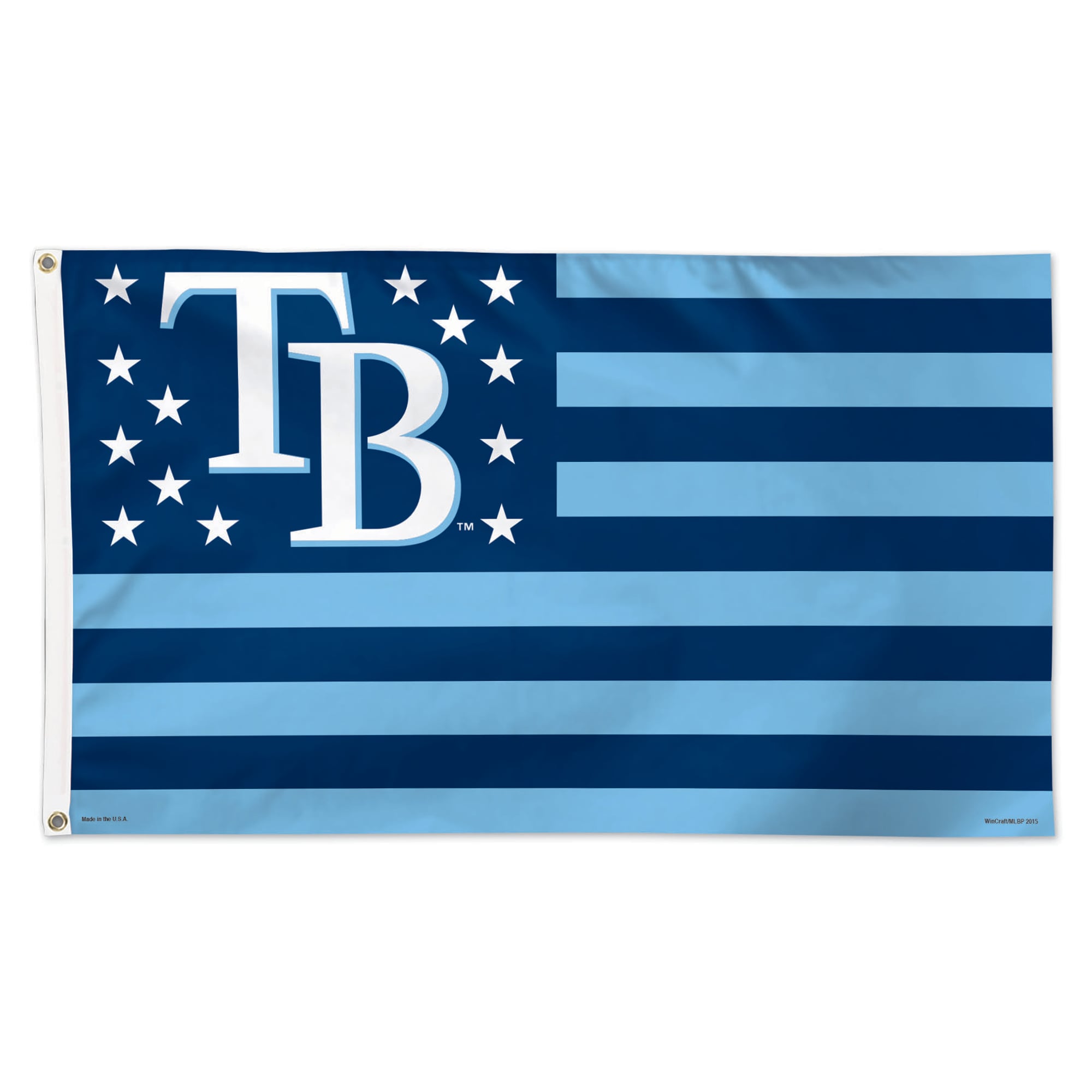 WinCraft Tampa Bay Rays 3' x 5' Single-Sided Deluxe Patriotic Stars & Stripes Flag