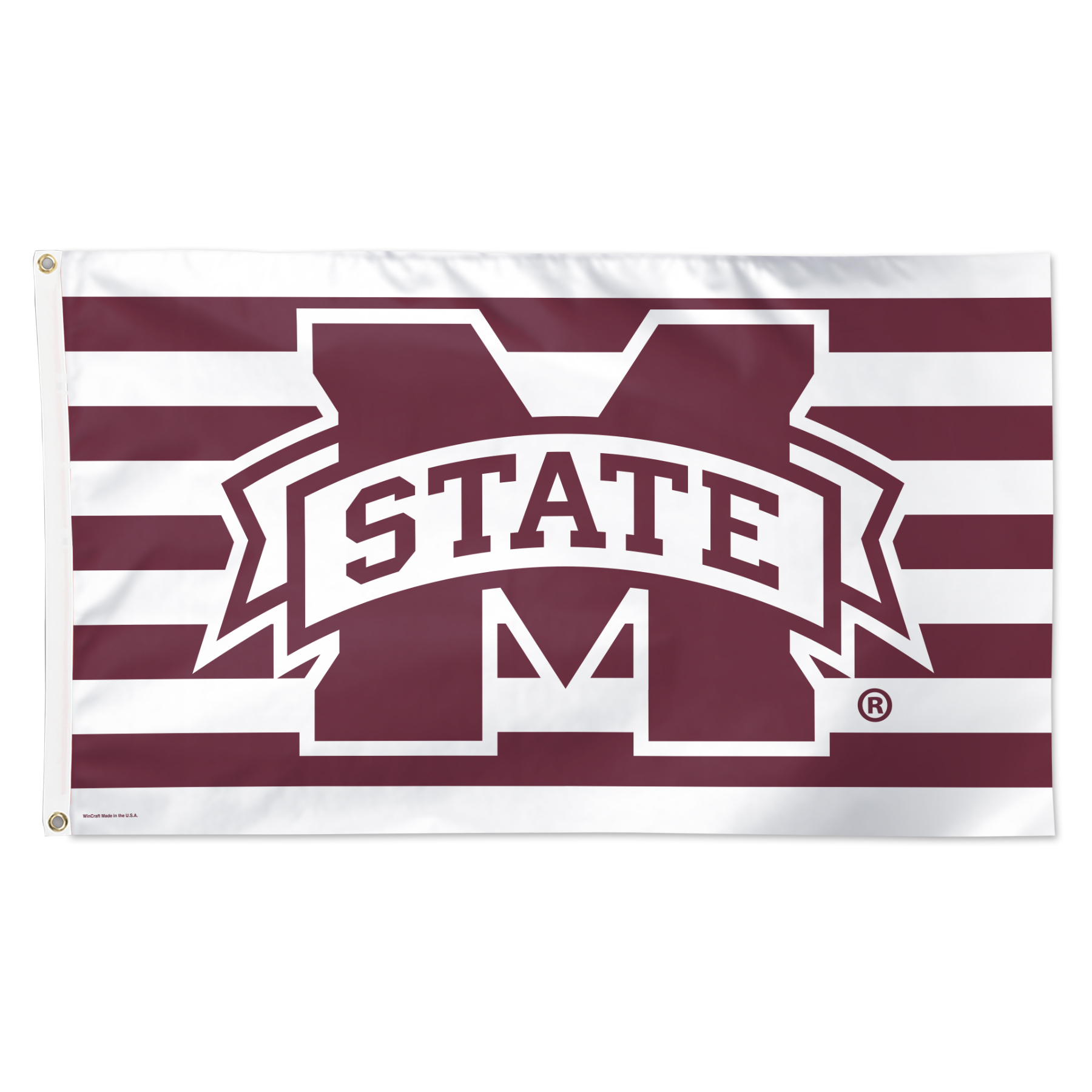 WinCraft Mississippi State Bulldogs 3' x 5' Single-Sided Deluxe Stripes Flag