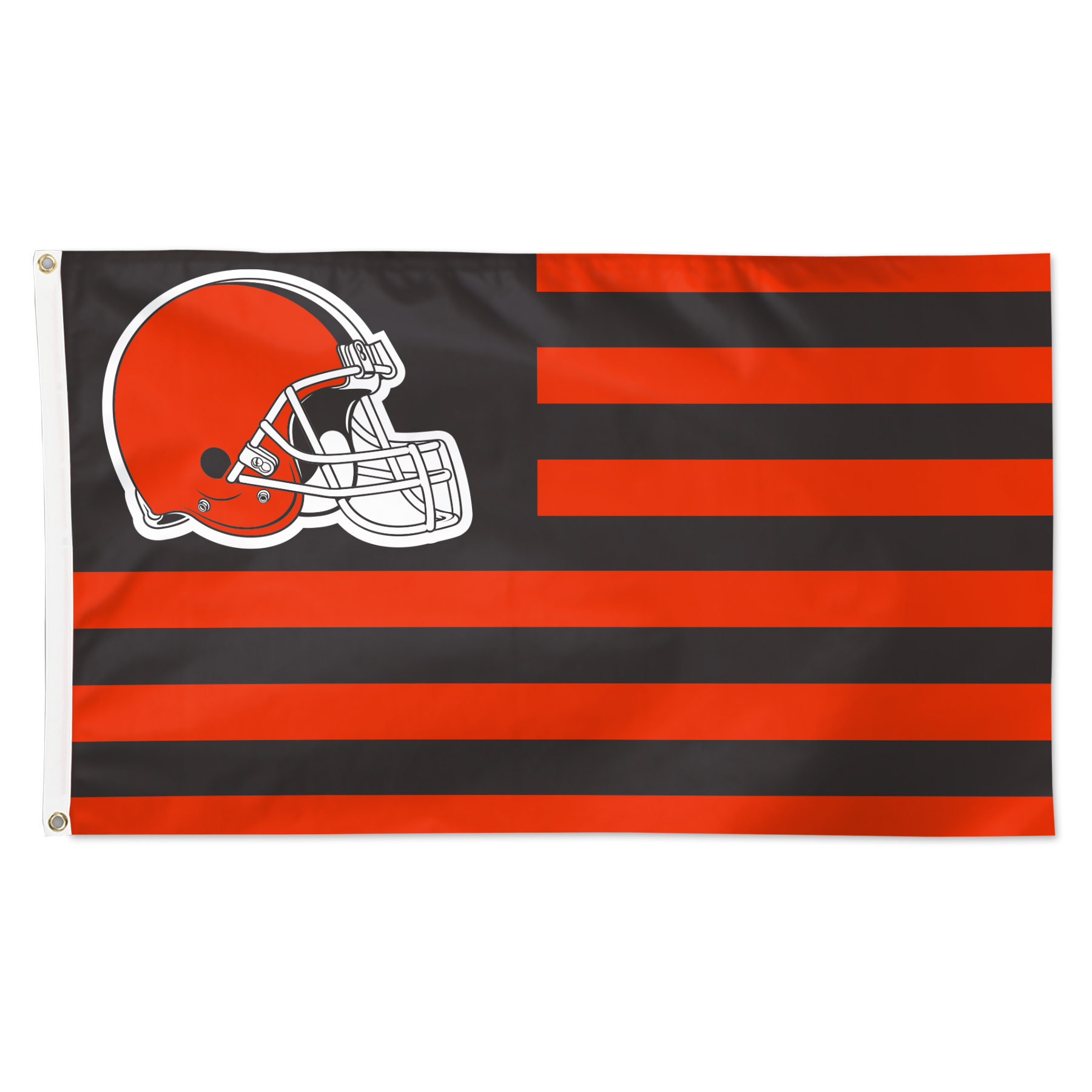 WinCraft Cleveland Browns 3' x 5' Single-Sided Deluxe Patriotic Stars & Stripes Flag