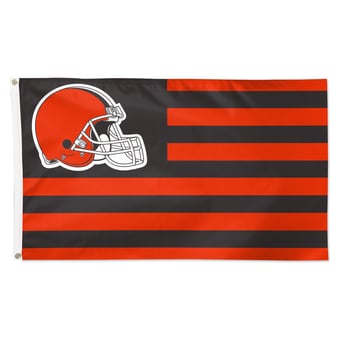 WinCraft Cleveland Browns 3' x 5' Single-Sided Deluxe Patriotic Stars & Stripes Flag