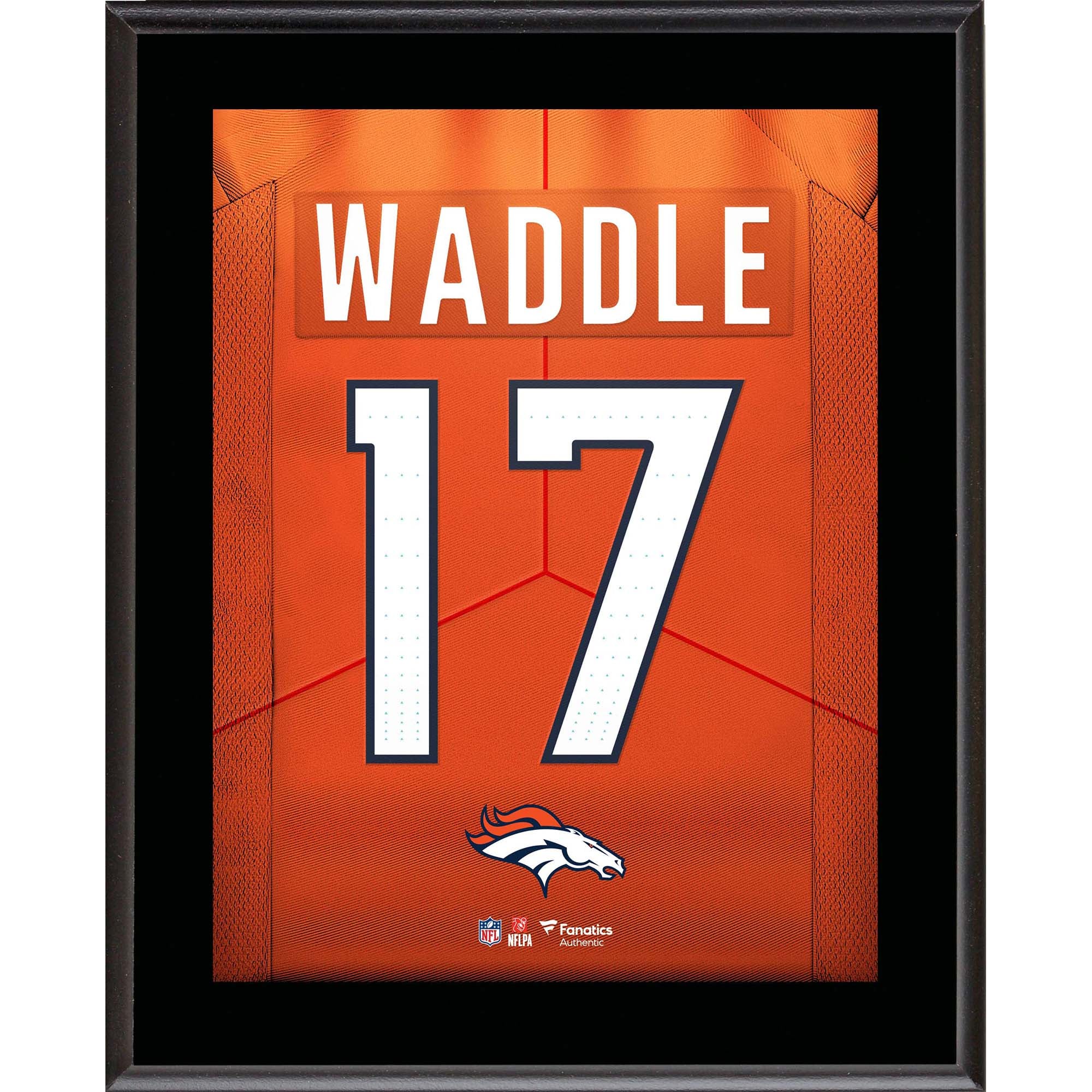 Jaylen Waddle Denver Broncos 10.5" x 13" Jersey Number Sublimated Player Plaque