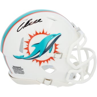 Chris Bell Miami Dolphins Autographed Riddell Speed Mini Helmet