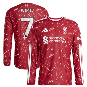 Maillot Authentique Liverpool adidas Domicile 26/27 - Manches longues avec flocage Wirtz 7, vue 2