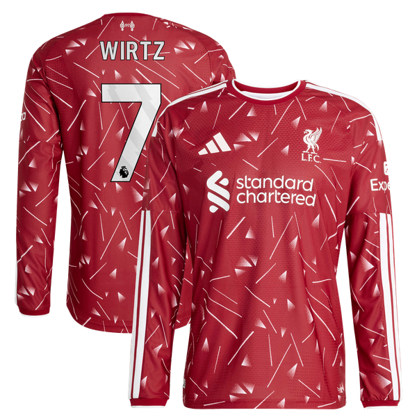 Maillot Authentique Liverpool adidas Domicile 26/27 - Manches longues avec flocage Wirtz 7