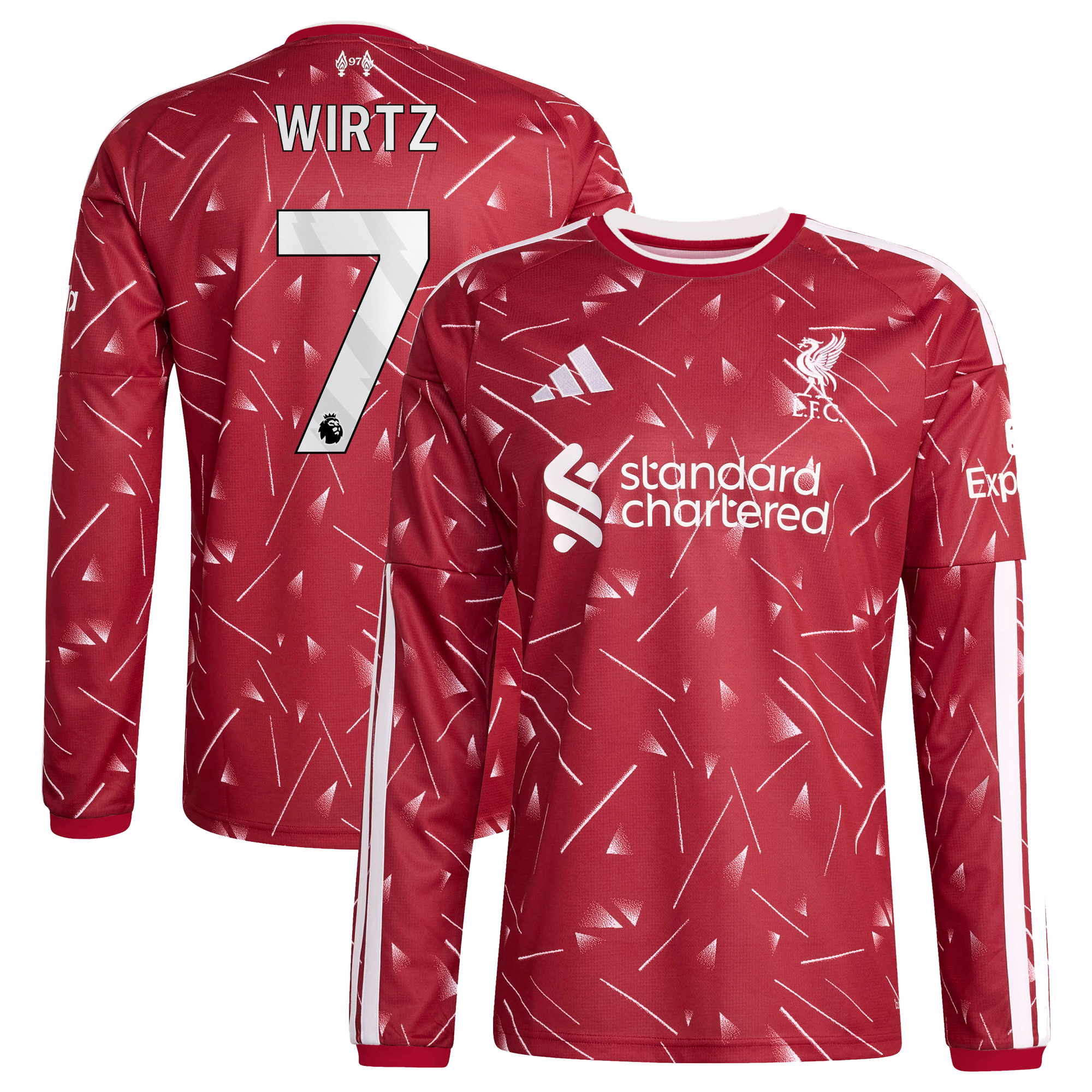 Maillot Liverpool adidas Domicile 26/27 - Manches longues avec flocage Wirtz 7