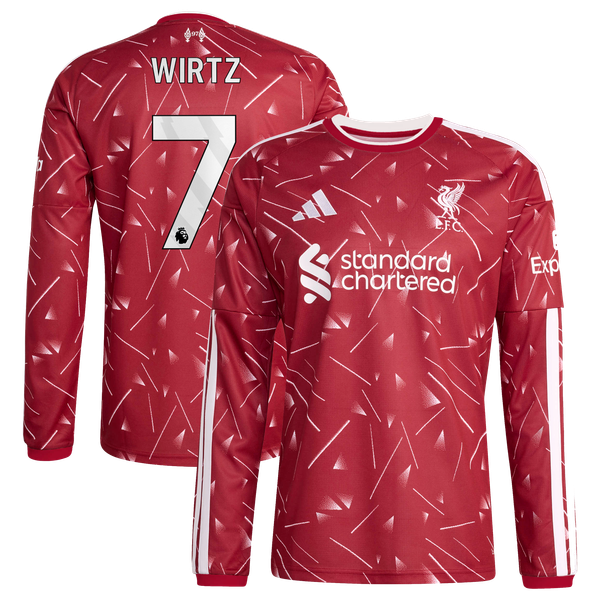 Maillot Liverpool adidas Domicile 26/27 - Manches longues avec flocage Wirtz 7