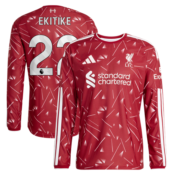 Maillot Authentique Liverpool adidas Domicile 26/27 - Manches longues avec flocage Ekitike 22