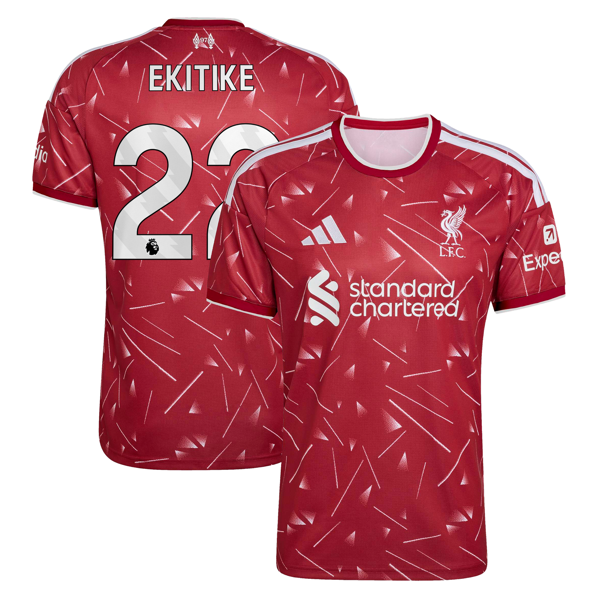 Liverpool adidas Home Shirt 2026-27 with Ekitike 22 printing