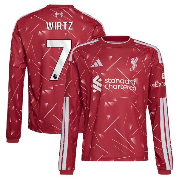 Maillot Liverpool adidas Domicile 26/27 - Enfant - Manches longues avec flocage Wirtz 7