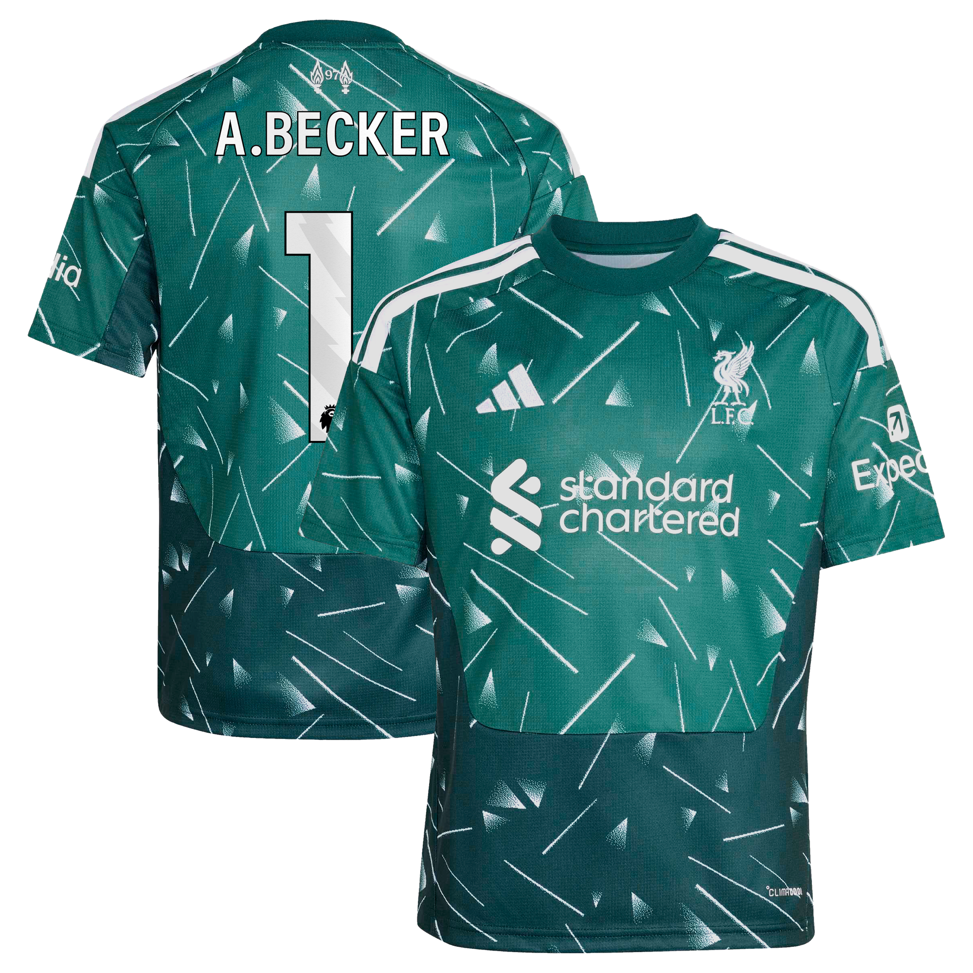 Maillot de gardien de but domicile adidas Liverpool 2026-27 - Enfants - Manches longues avec flocage A.Becker 1