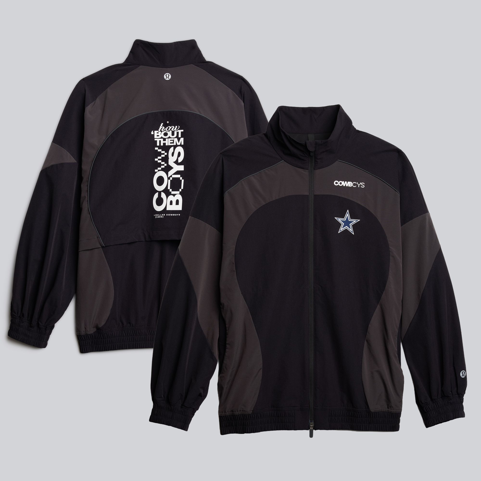 Women's lululemon Black Dallas Cowboys Ventilated Oversized Track Jacket