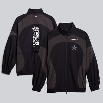 Women's lululemon Black Dallas Cowboys Ventilated Oversized Track Jacket