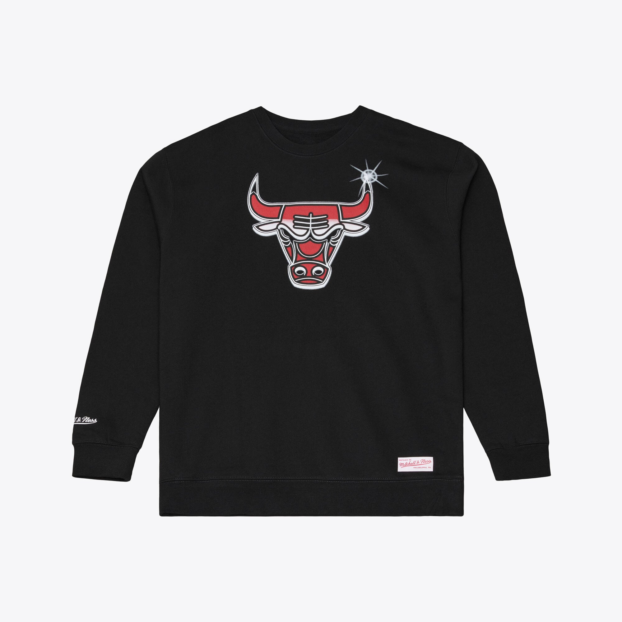 Men's Mitchell & Ness Black Chicago Bulls Airbrush Sweatshirt