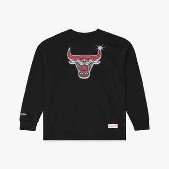 Men's Mitchell & Ness  Black Chicago Bulls Airbrush Sweatshirt
