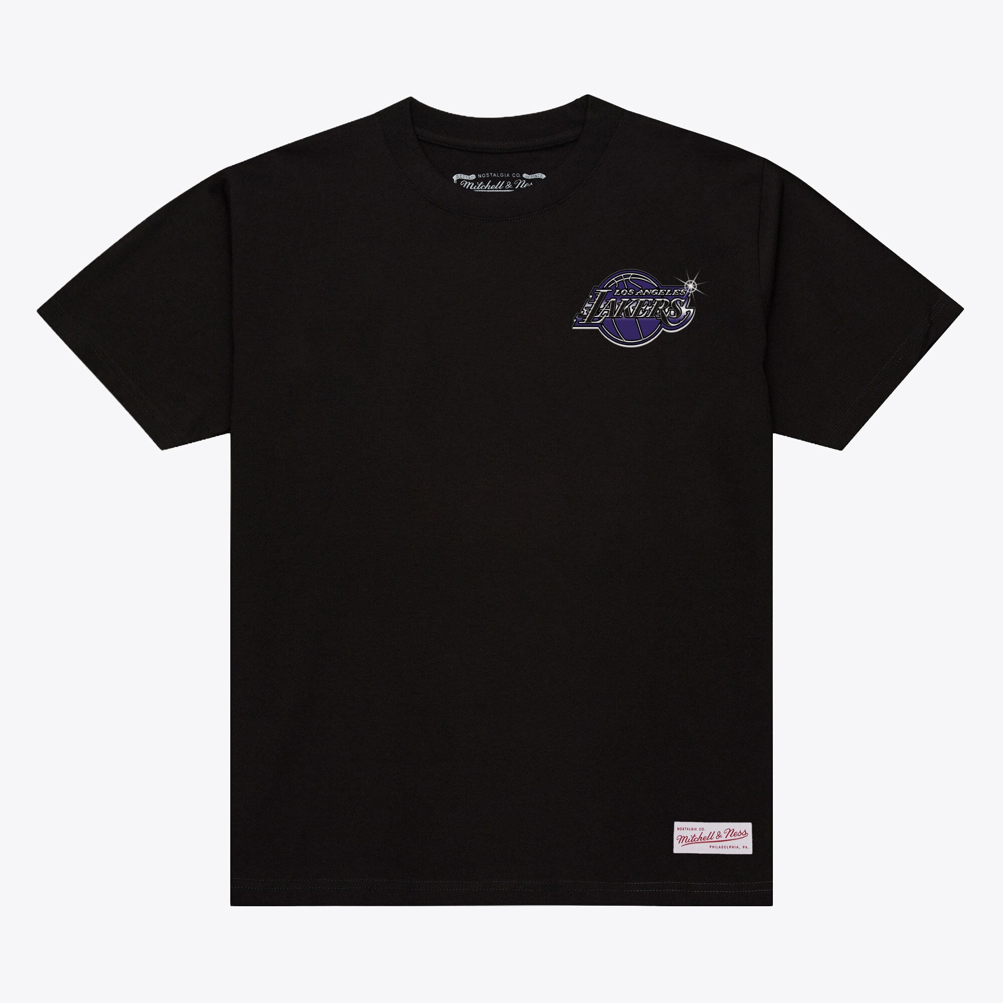 Men's Mitchell & Ness Black Los Angeles Lakers Airbrush T-Shirt