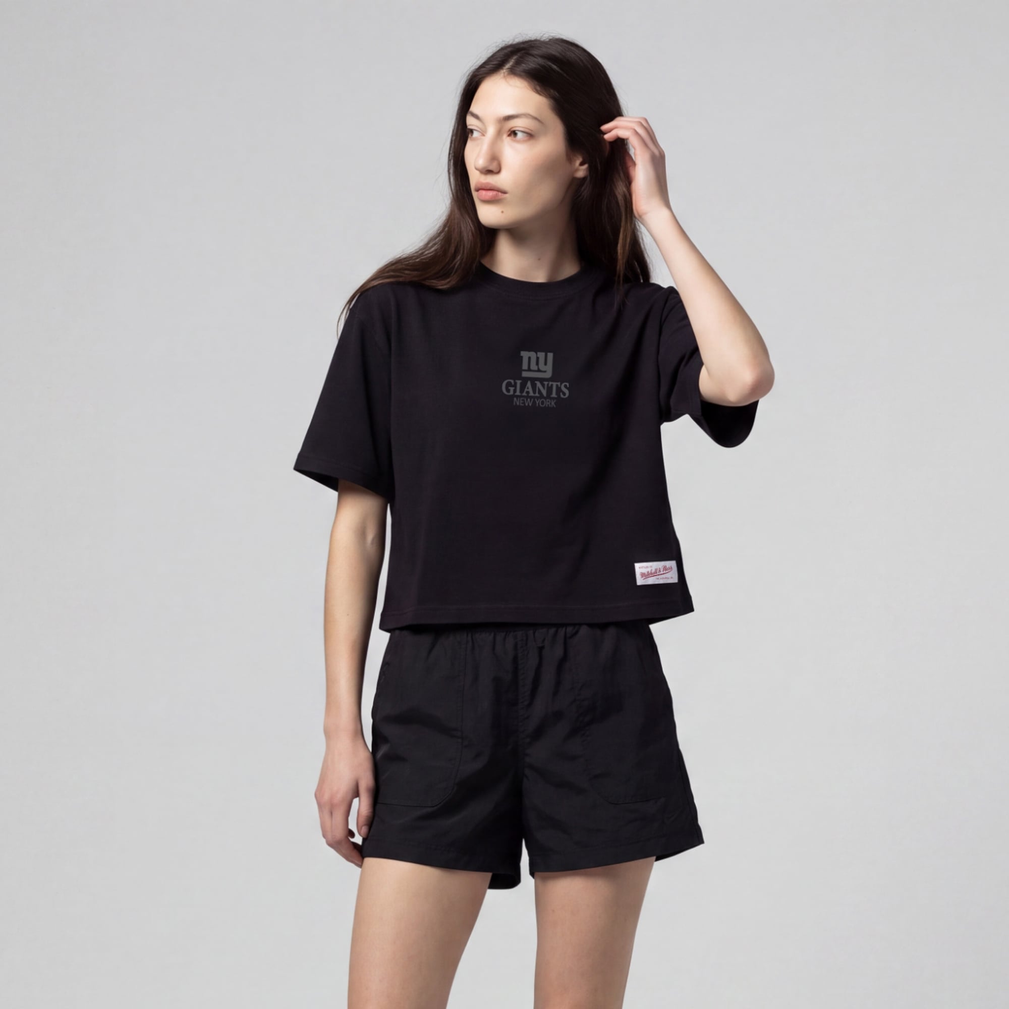 Women's Mitchell & Ness Royal Dallas Cowboys Core Essentials Micro Logo Boxy Crop T-Shirt